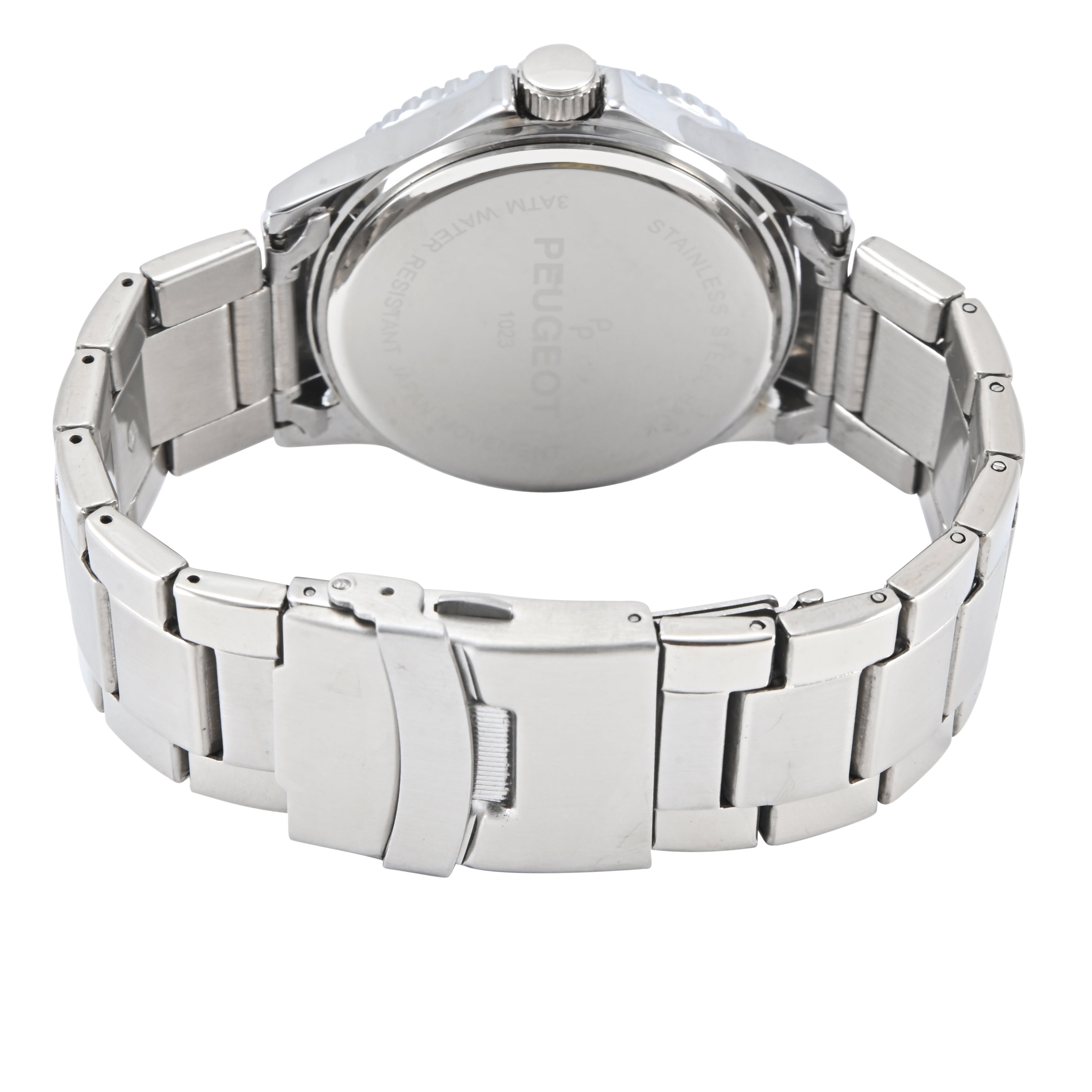 Men's 40mm Blue Dial Sport Bezel Stainless Steel Bracelet Watch