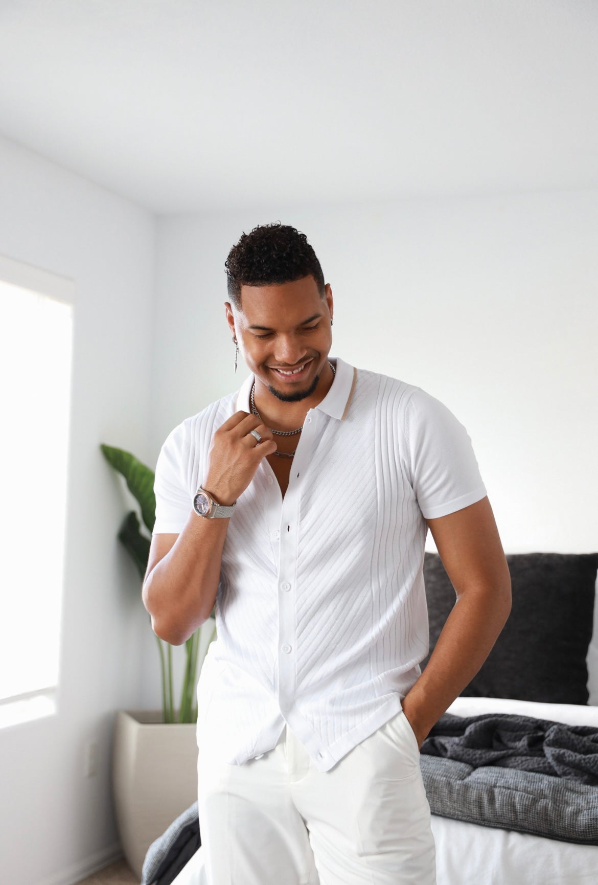 Men's 42mm Silver Multi-Function Steel Mesh Watch