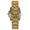 Men's 42mm Calendar Gold Plated Stainless Steel Bracelet Watch