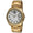 Men's 42mm Calendar Gold Plated Stainless Steel Bracelet Watch