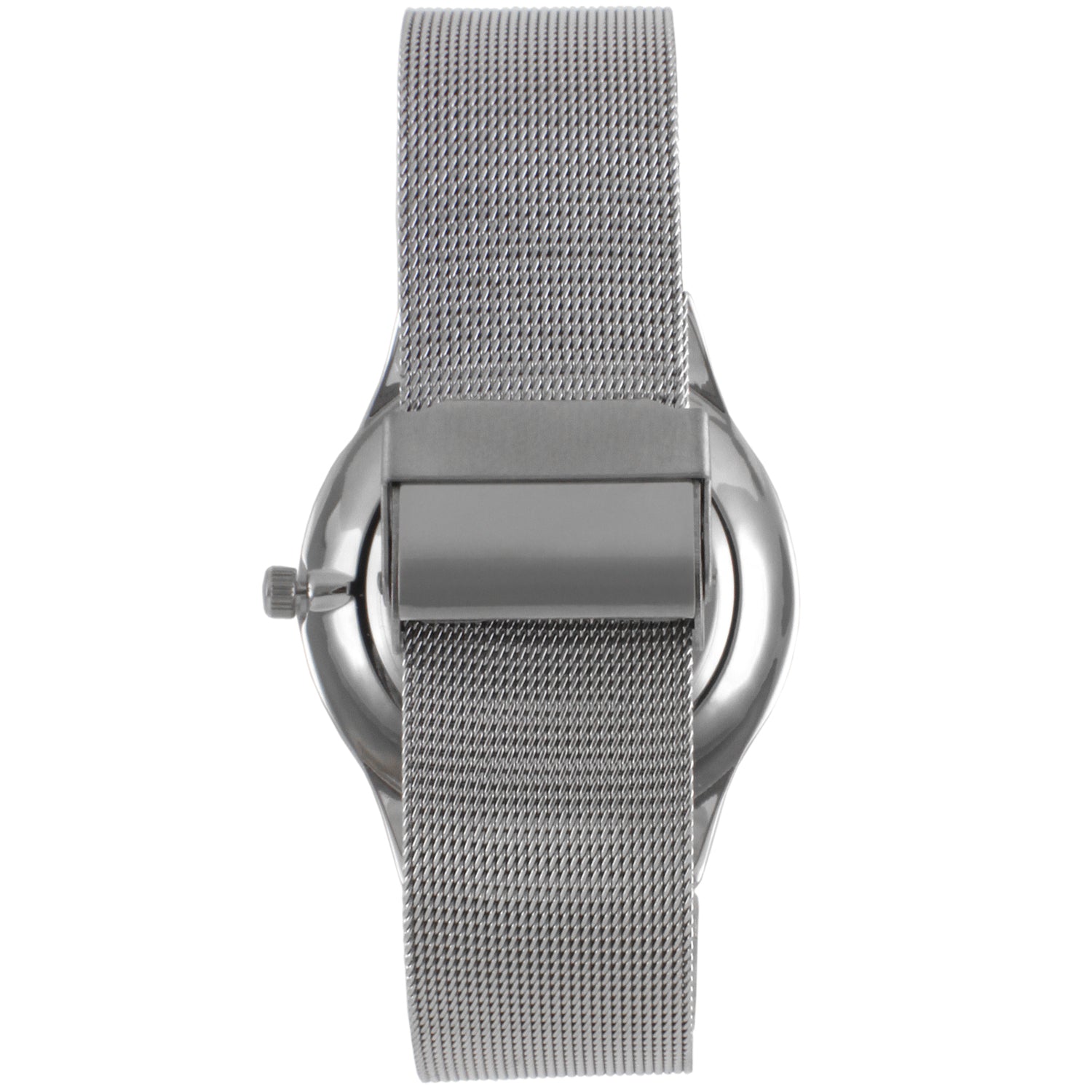 Mens Silver Mesh Watch with matching Cuff Links Gift Set