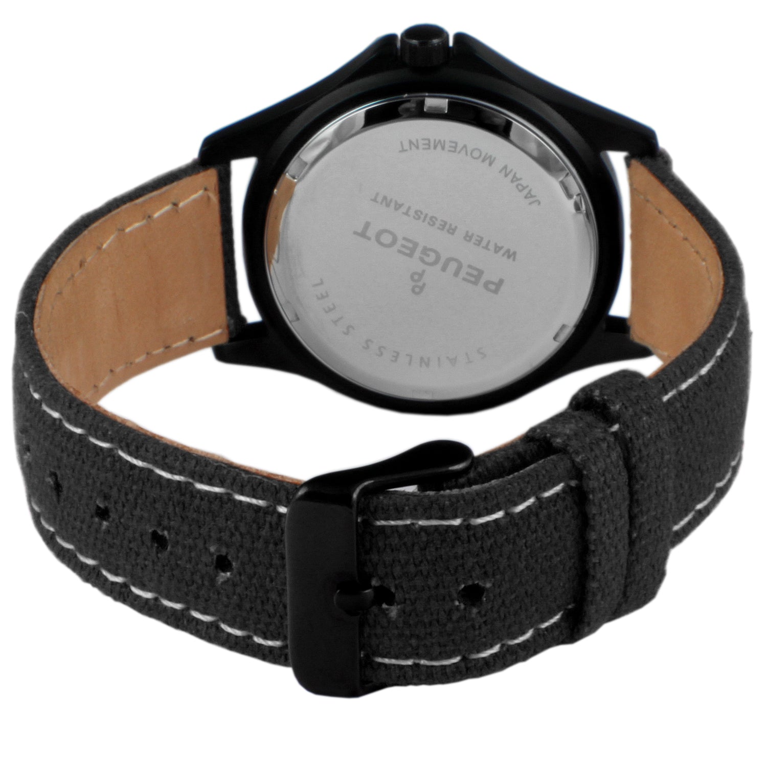 Men's 40mm Black Military Dial Sport Canvas Strap Watch