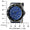 Men's 42mm Sport Bezel Watch with Blue Dial and Canvas Strap