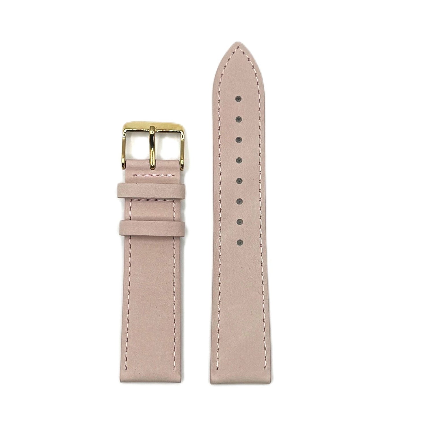 Women's Pink Suede Leather Nubuck Strap- Gold Buckle | 20MM