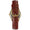 Women's Brown Watch 34mm Crystal Bezel Leather Strap
