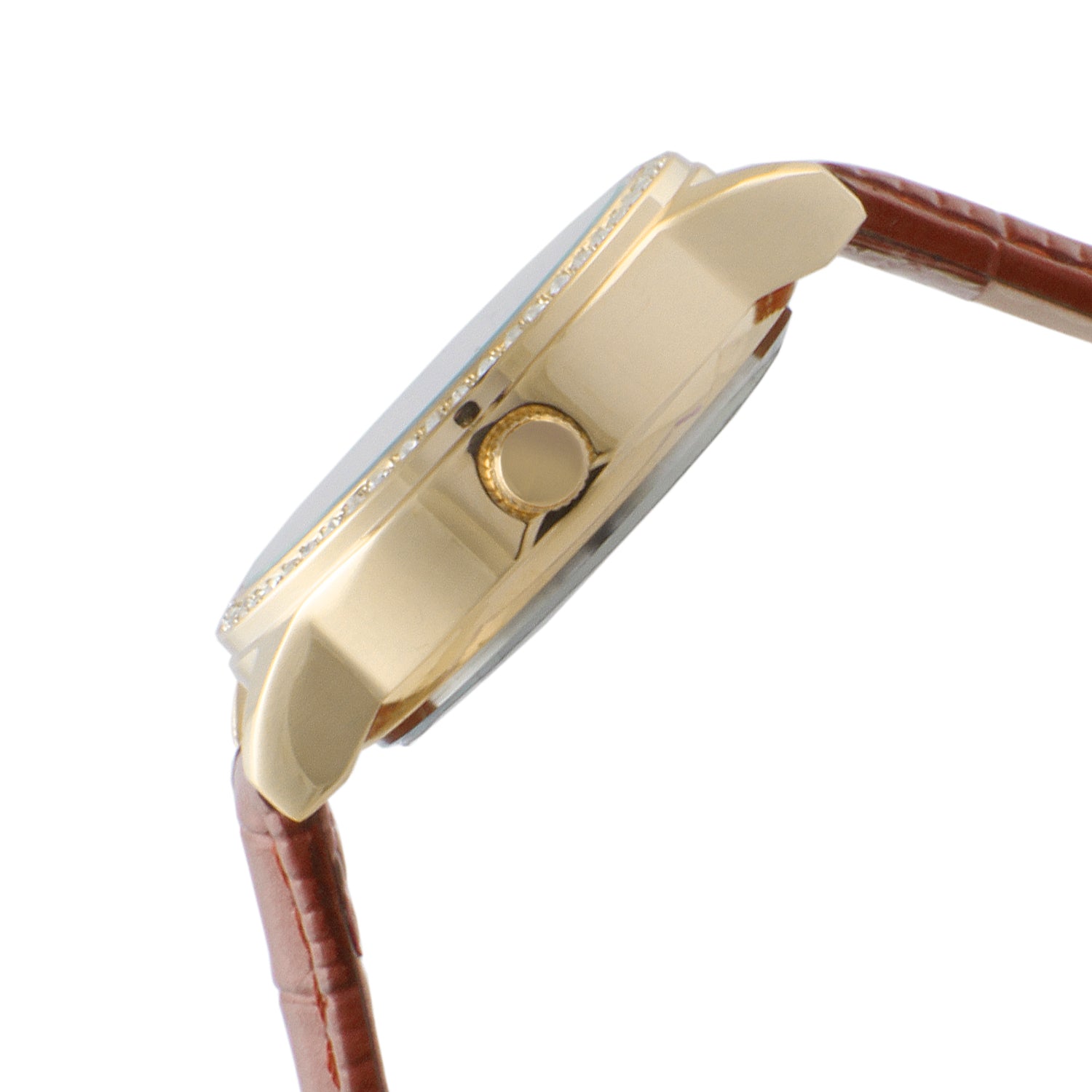 Women's Brown 36mm Classic Watch with Crystal Bezel