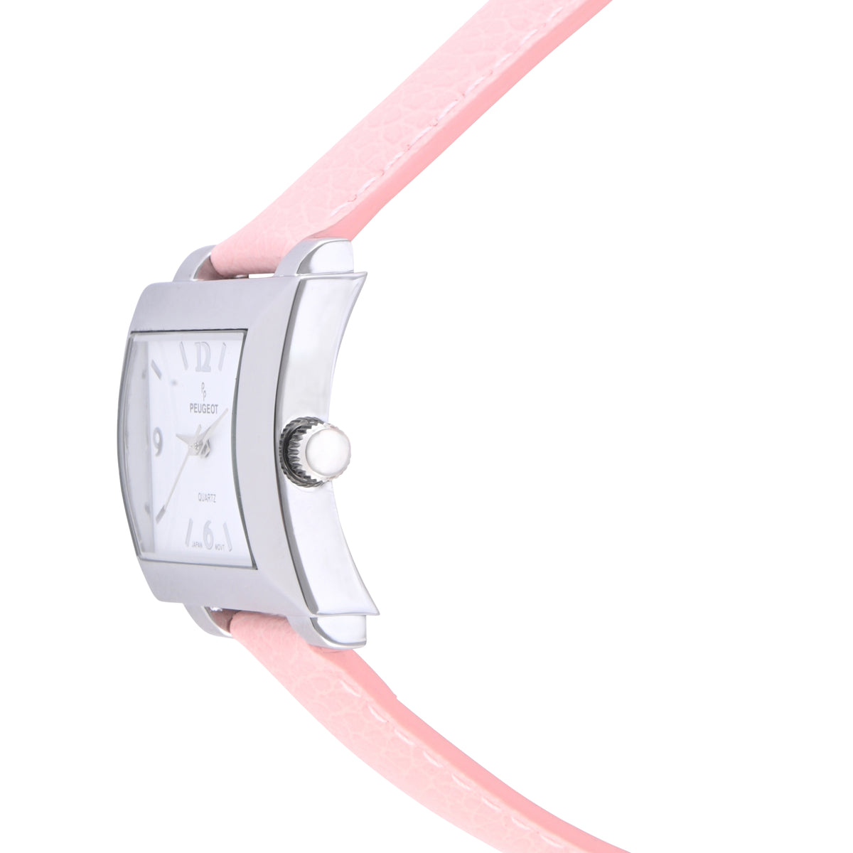 Women's Rectangular 28x35mm Easy Read Watch with Pink Leather Band