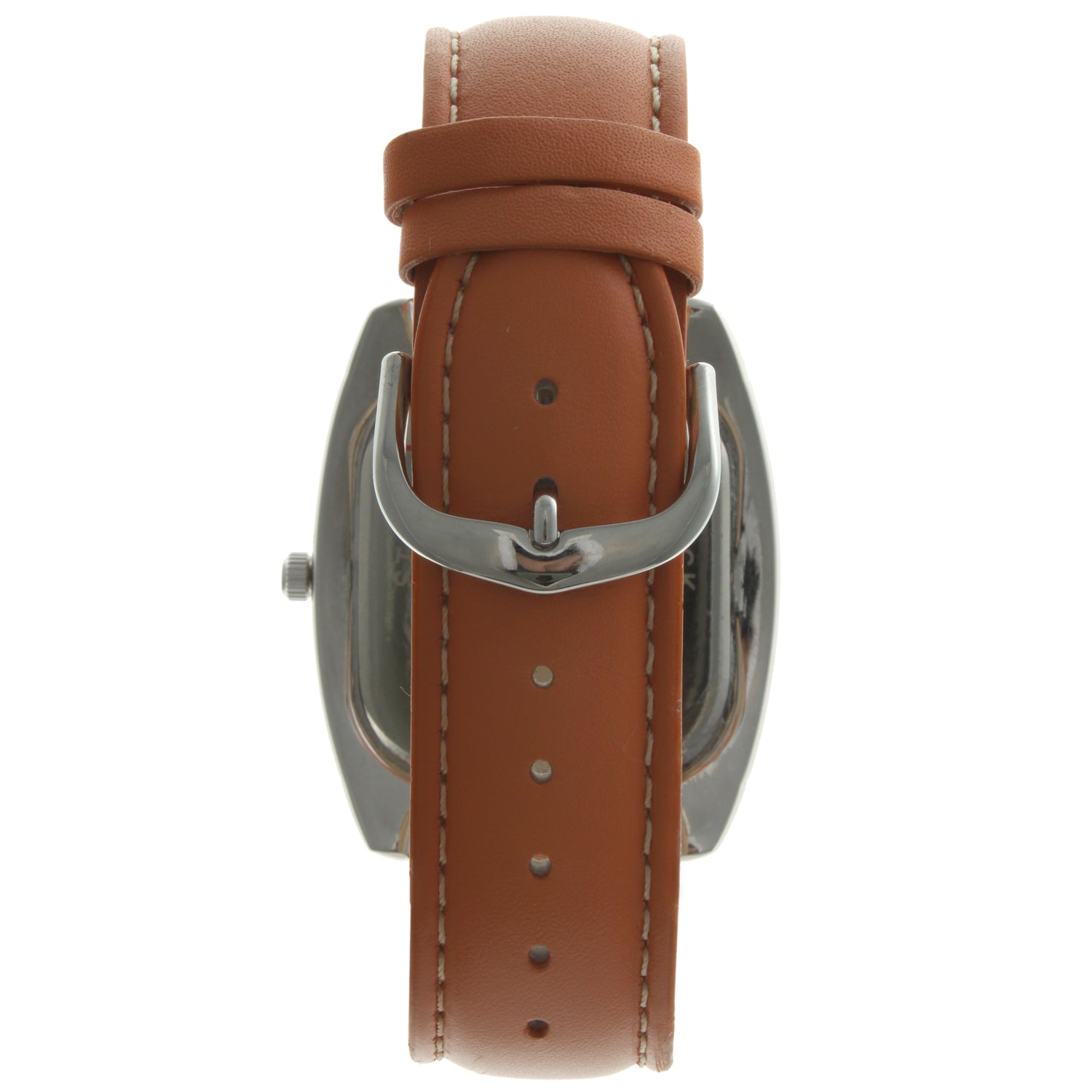 Women's Orange Boyfriend Watch 40mm Crystal Bezel Leather Strap
