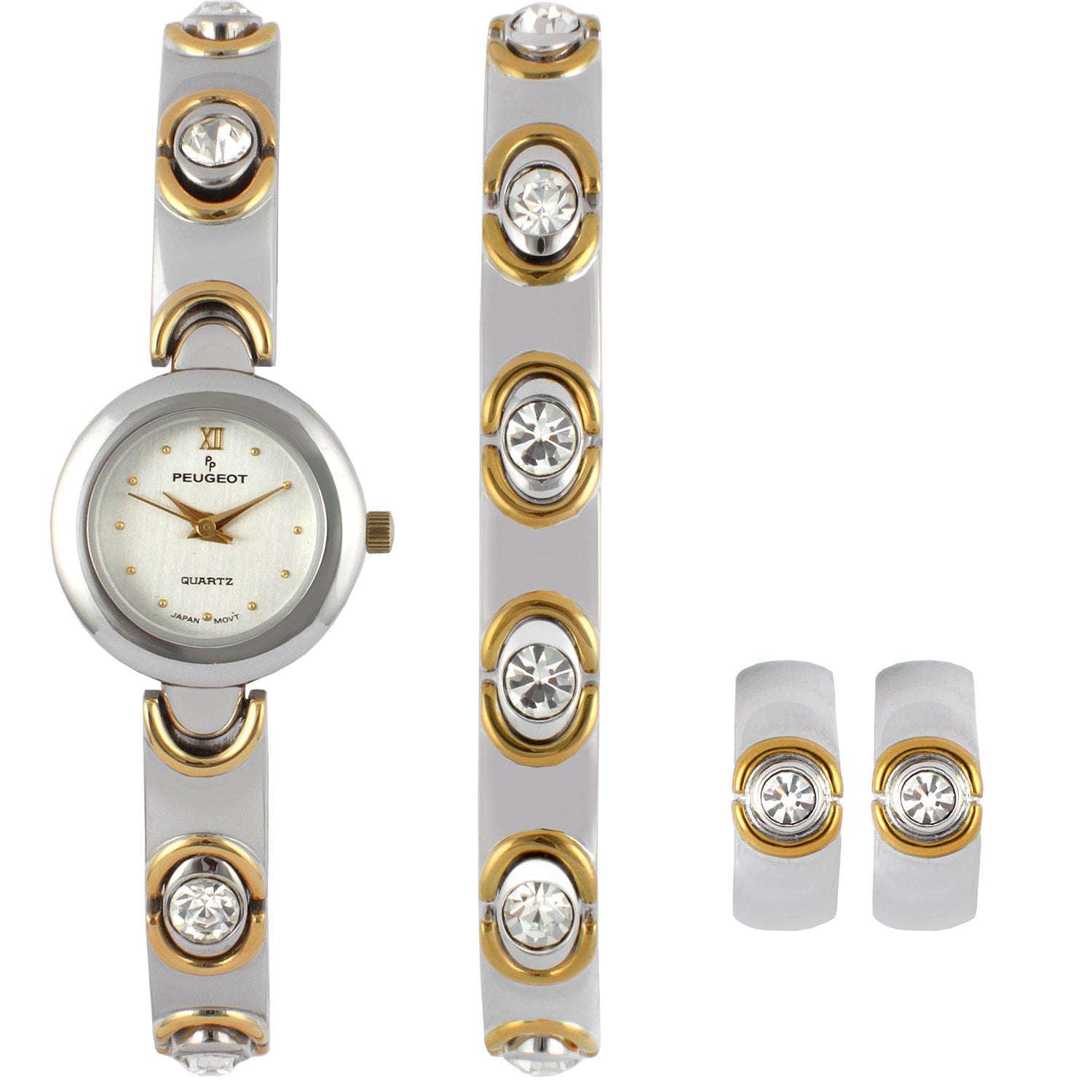 Women Crystal Watch with Matching Bracelet & Earing Gift Set
