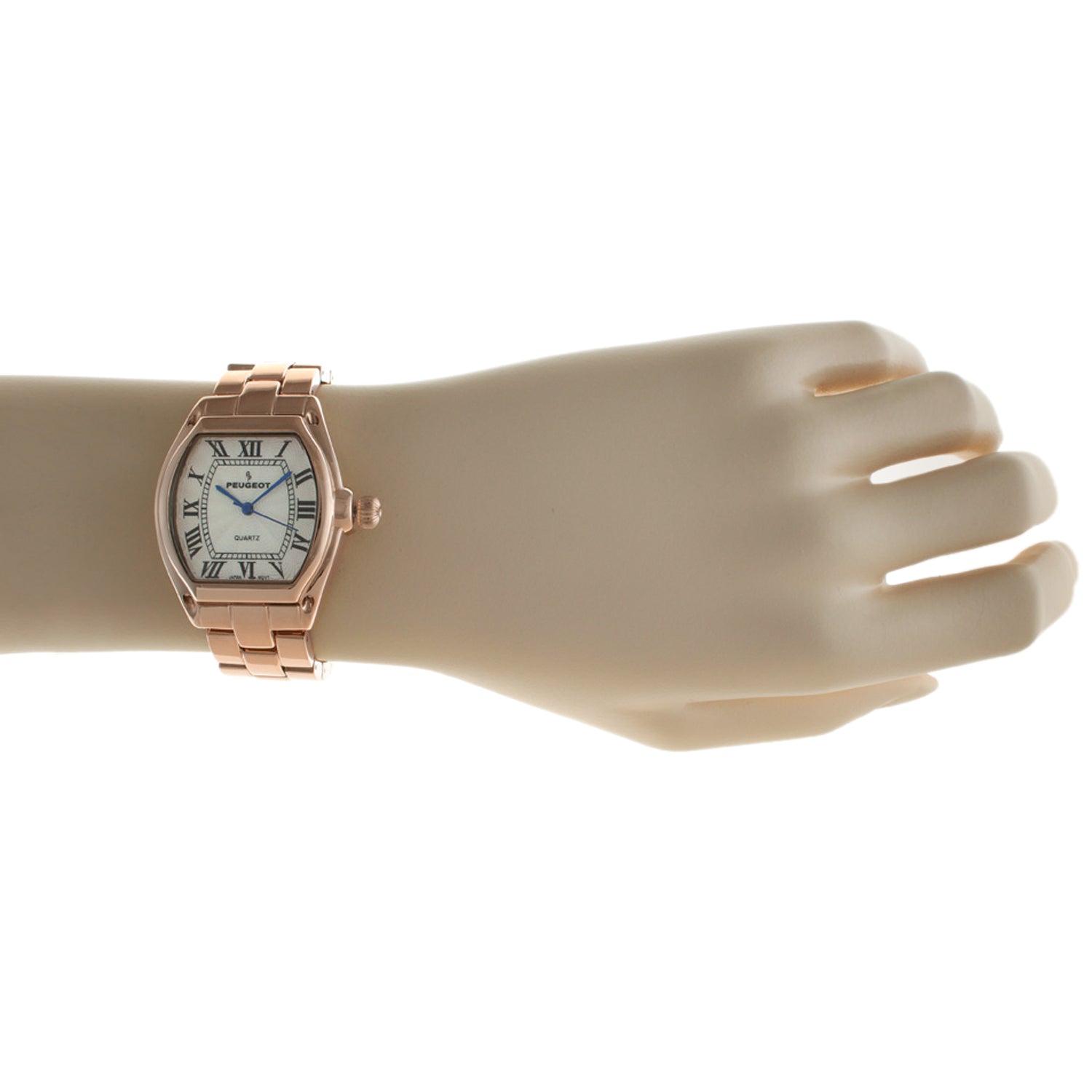 Women's Rose Gold Status Bracelet Watch 36x33mm Barrel Shape Roman Dial