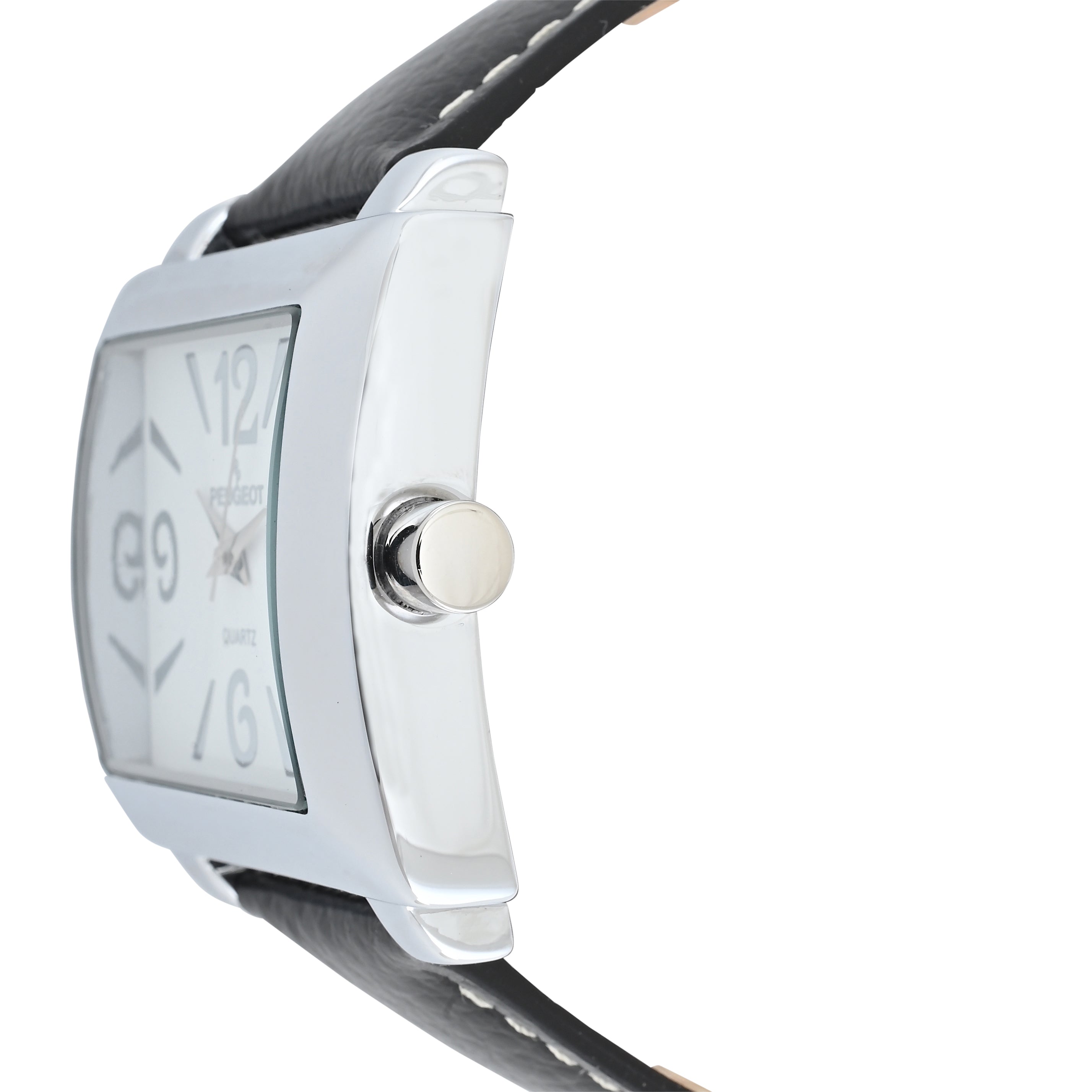 Women's Square 35x40mm Easy Read Big Face Watch with Leather Band