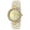Women's Cream Ceramic Watch 34mm Crystal Bezel