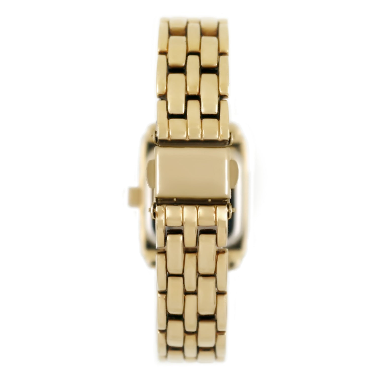 Women's 24mm Gold Tank Panther Link Bracelet Watch