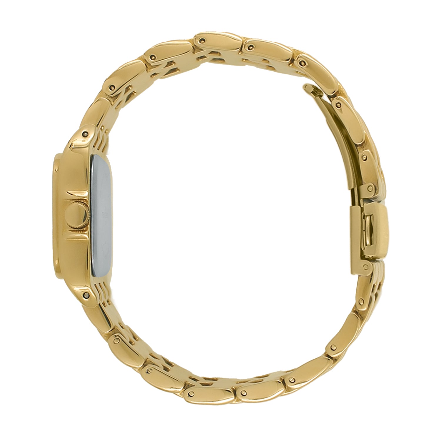 Women's 24mm Gold Tank Panther Link Bracelet Watch
