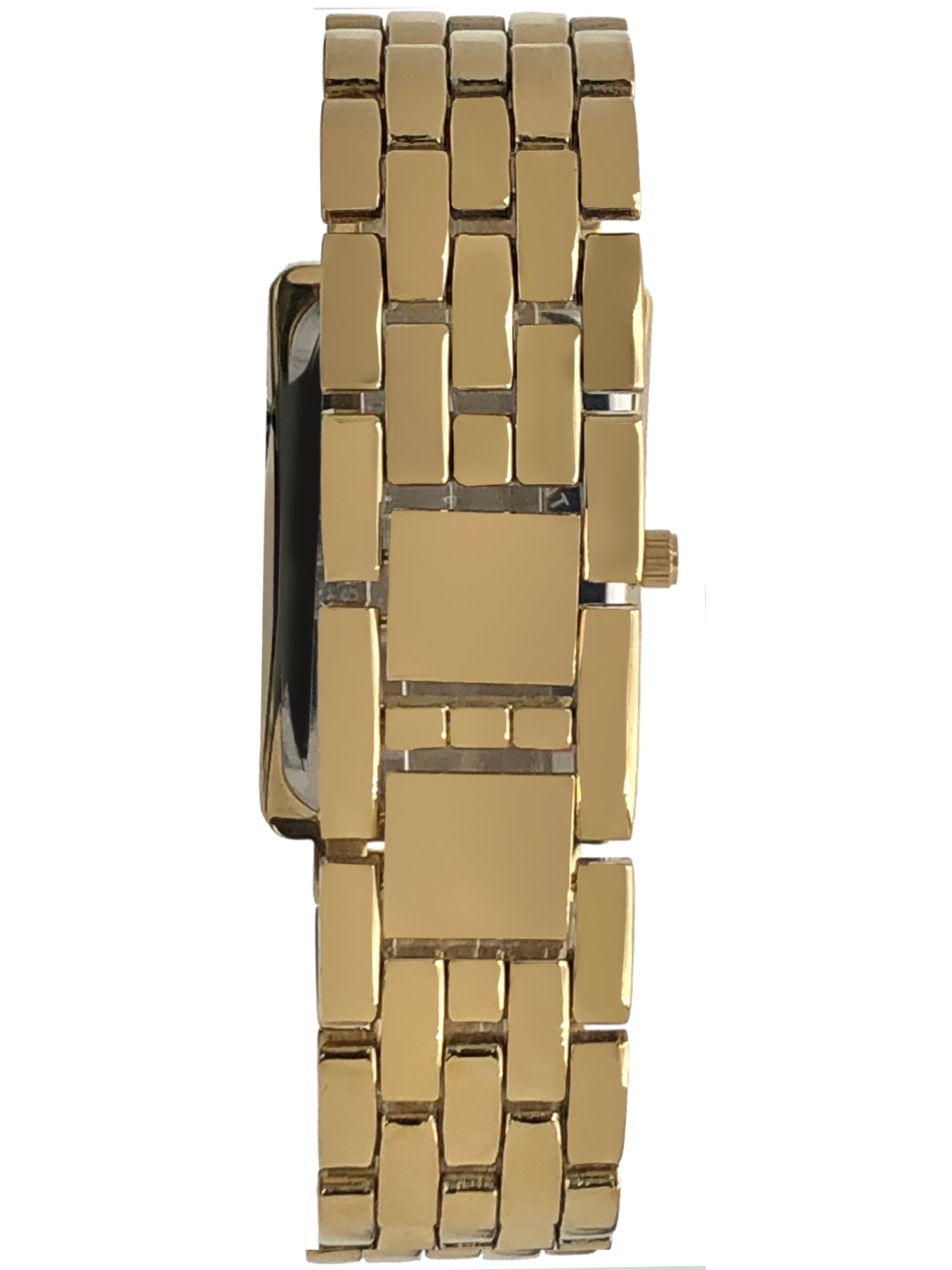 Women's 40x25mm Gold Bracelet Watch with Crystal Bezel