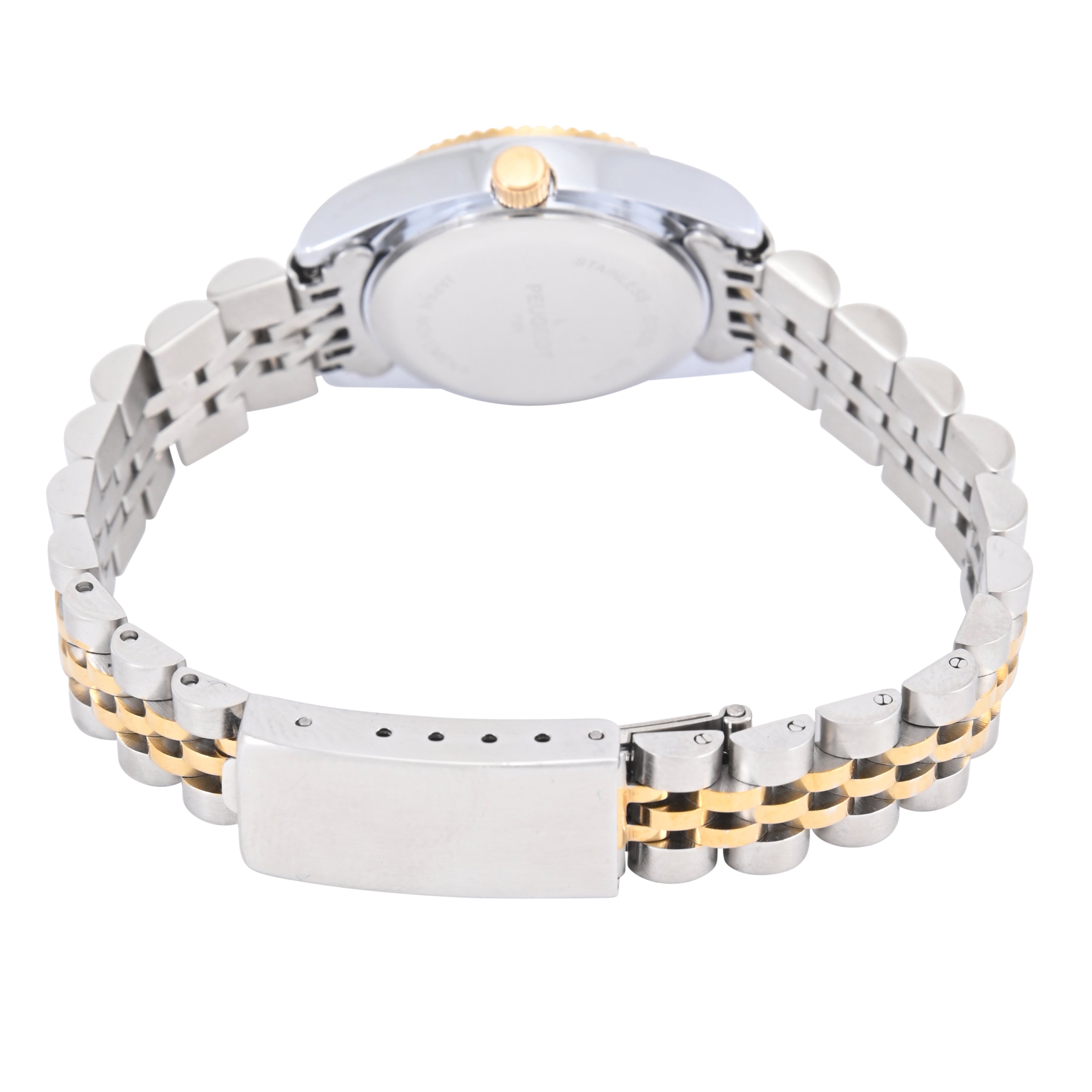 Women's Gold 26mm Fluted Bezel Steel Bracelet Watch