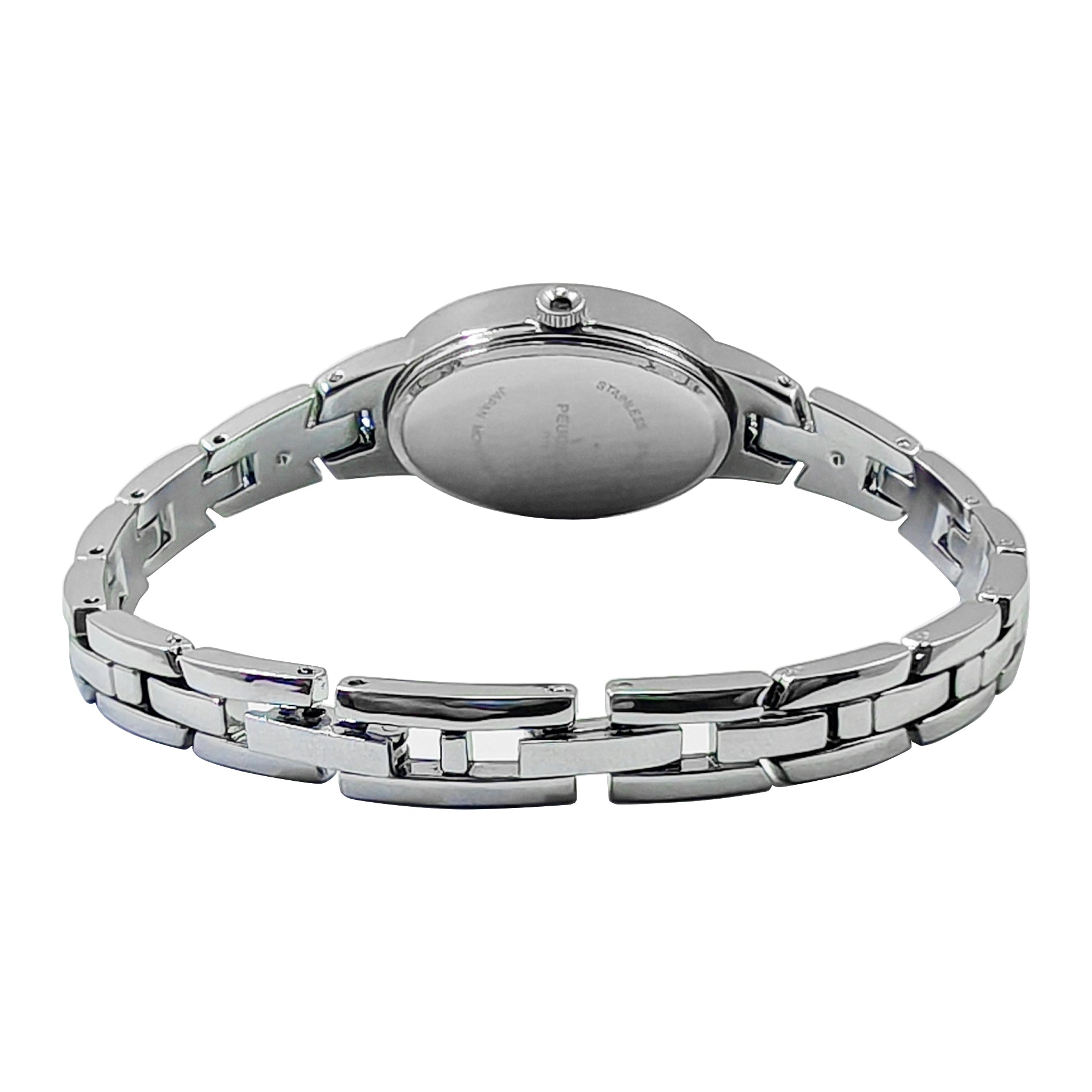 Women's Silver 30x25mm Sun Moon Dial Link Bracelet Watch