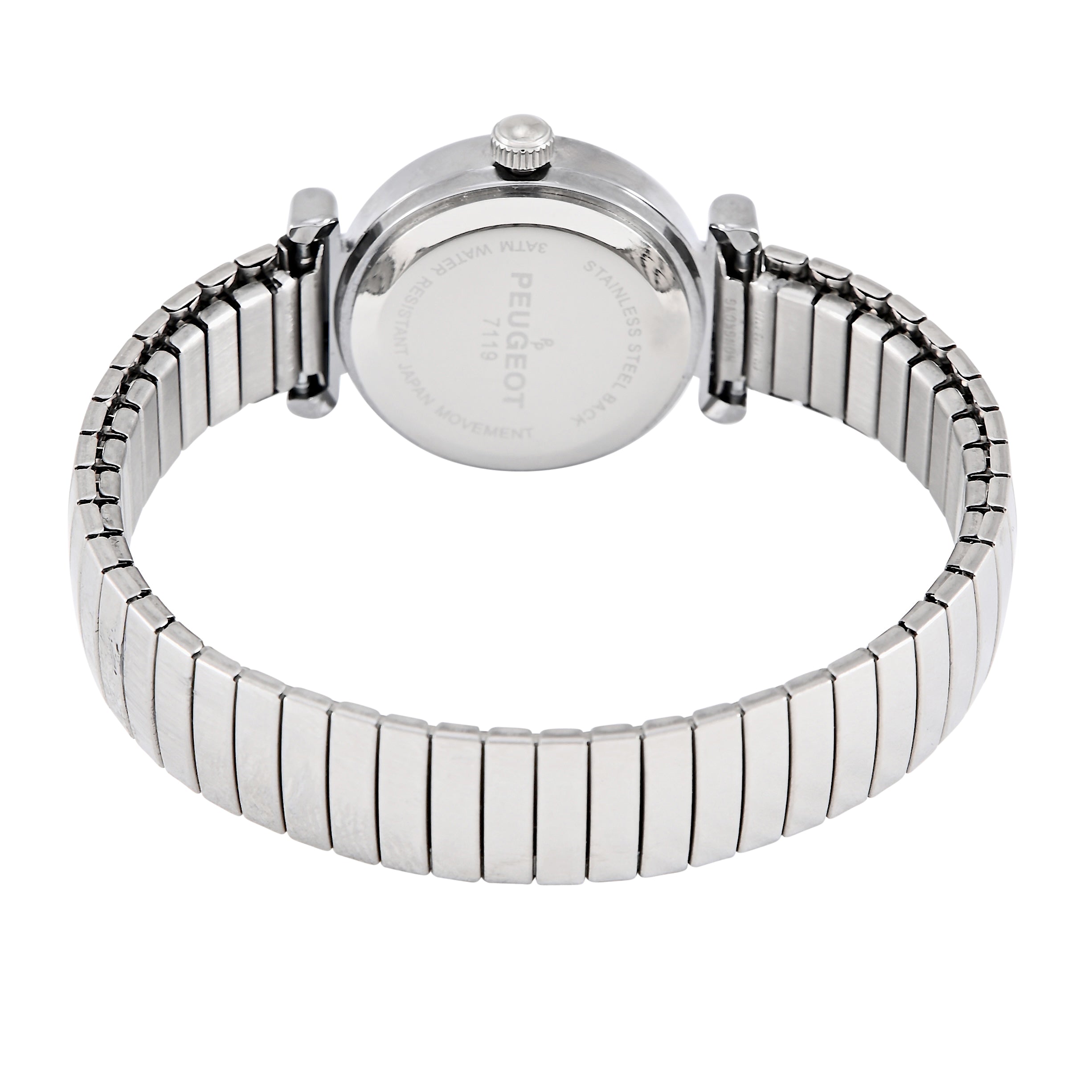 Women's Silver Round 25mm Easy-Read Expansion Bracelet Watch