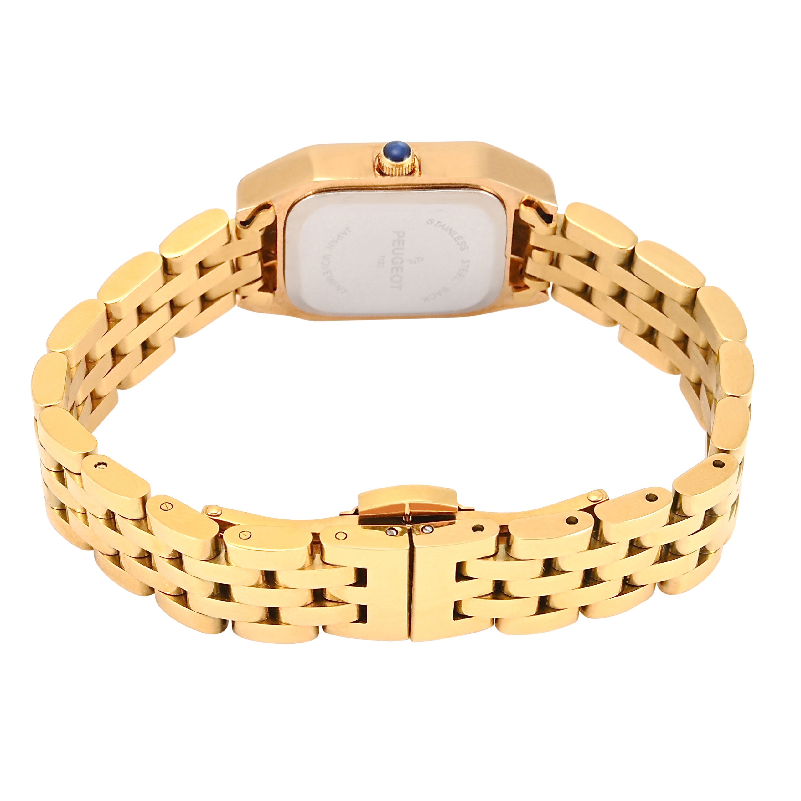Womens 20x22mm Gold-Tone Panther Link Bracelet Watch