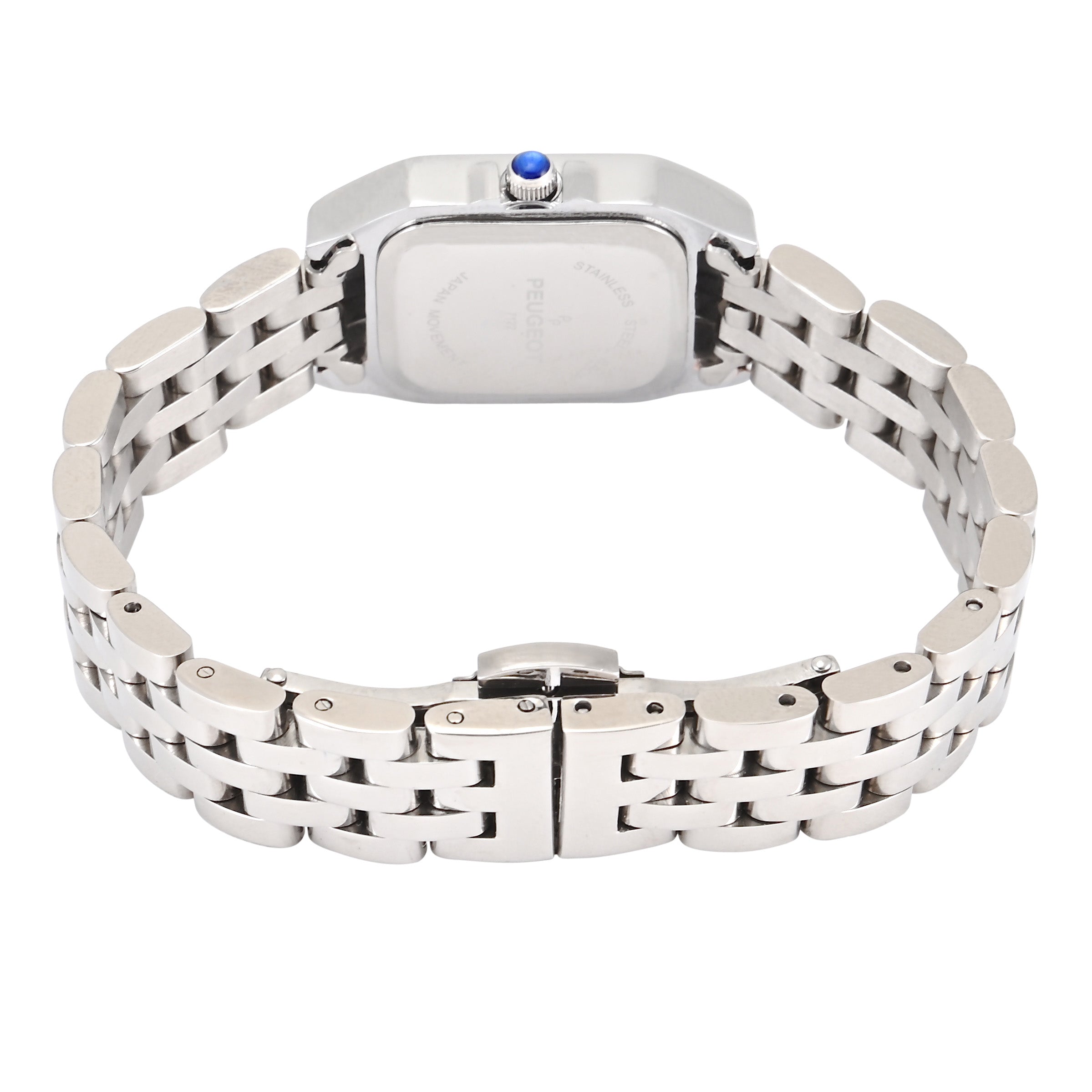 Womens 20x22mm Silver-Tone Panther Link Bracelet Watch