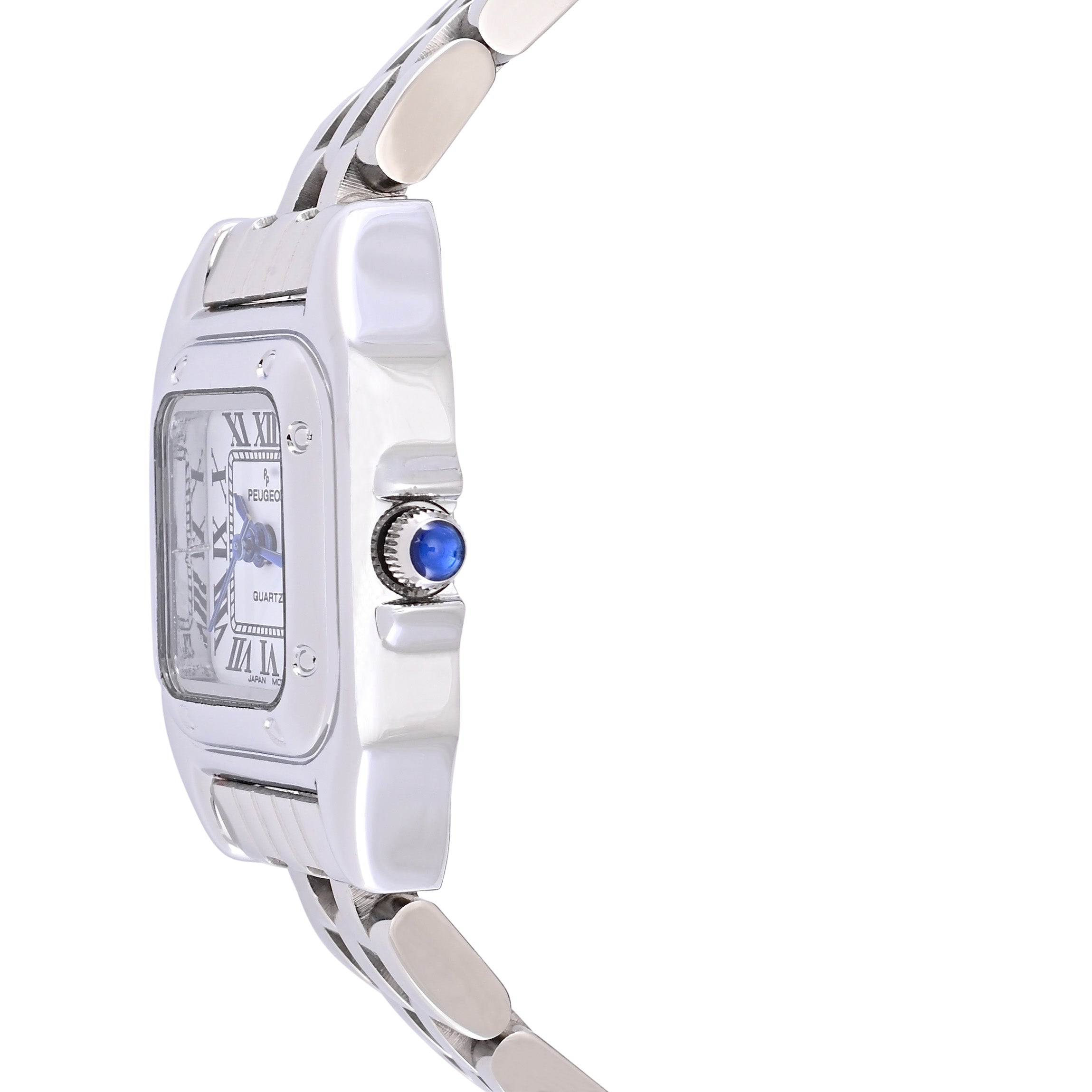 Womens 20x22mm Silver-Tone Panther Link Bracelet Watch