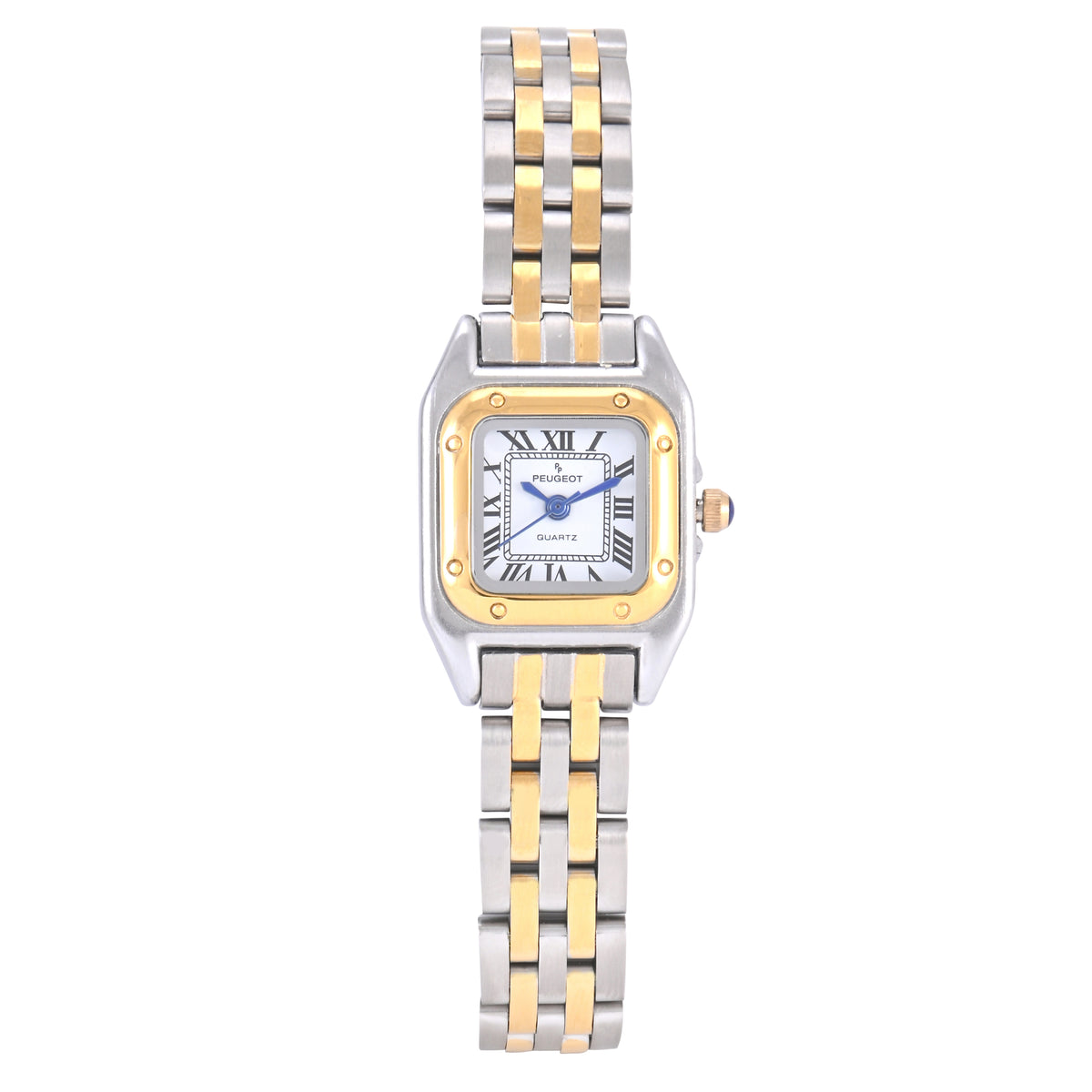 Womens 20x22mm Two-Tone Panther Link Bracelet Watch