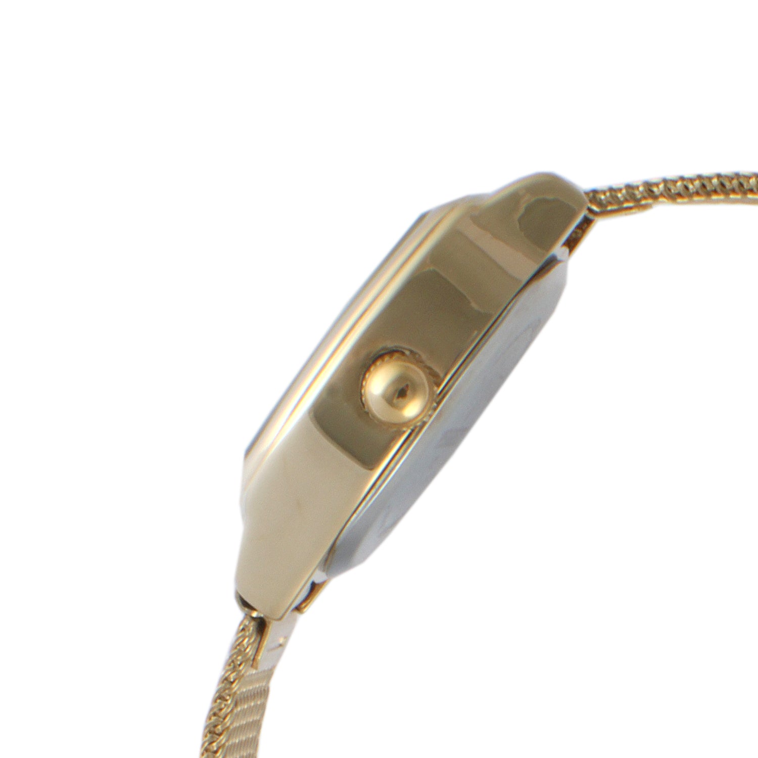 Women's Black Dial Moon phase Watch 30x20mm Calendar Mesh Bracelet