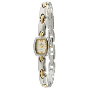 Women's Silver and Gold Mini Watch with Link Bracelet