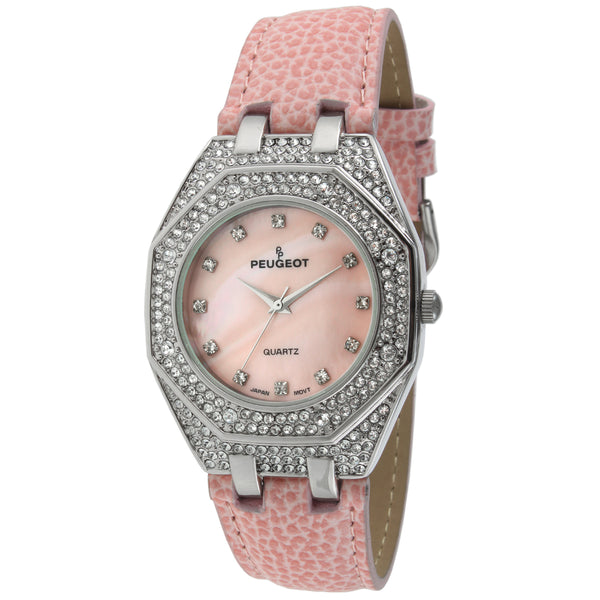 Reloj Mujer New Pink Stitch Watches For Women Leather Quartz
