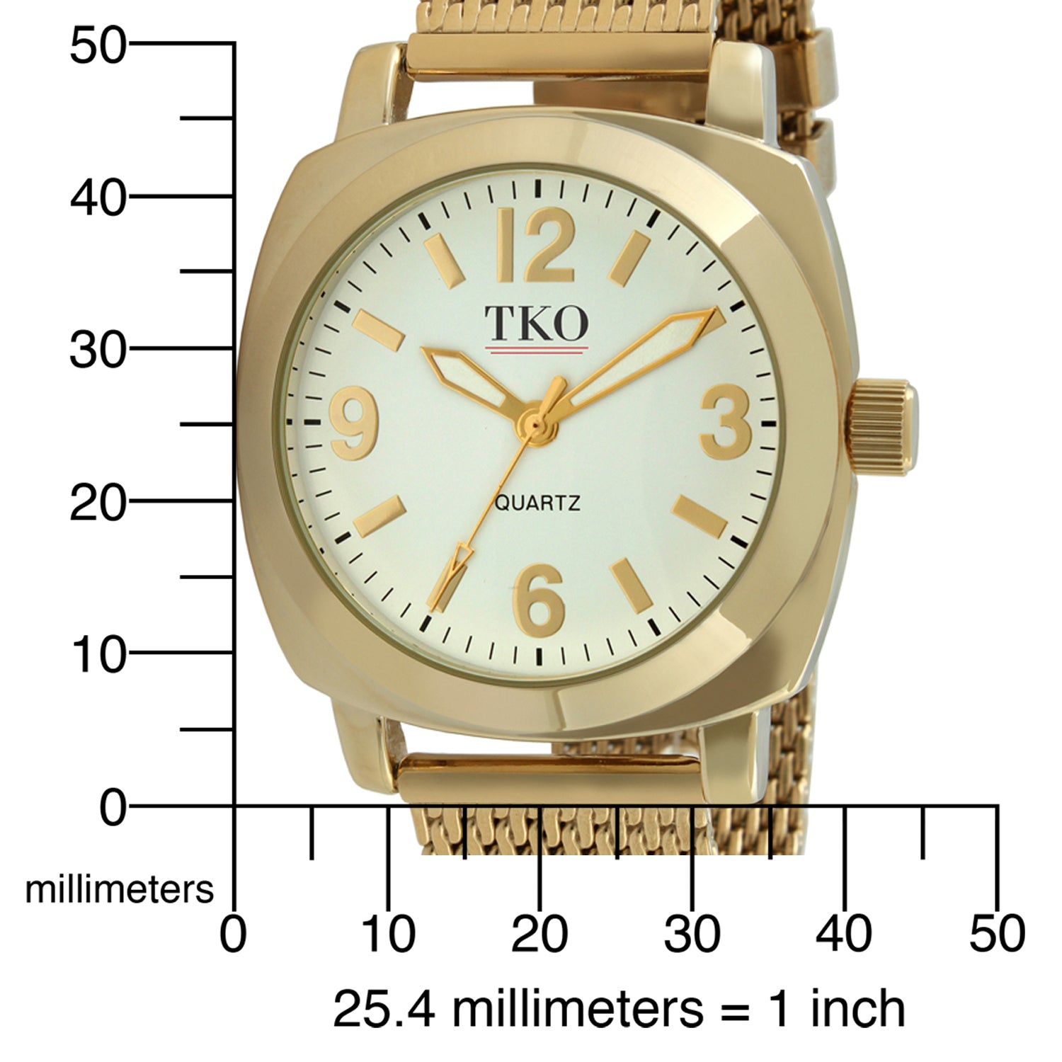 TKO 40MM Mesh Bracelet Watch - Gold