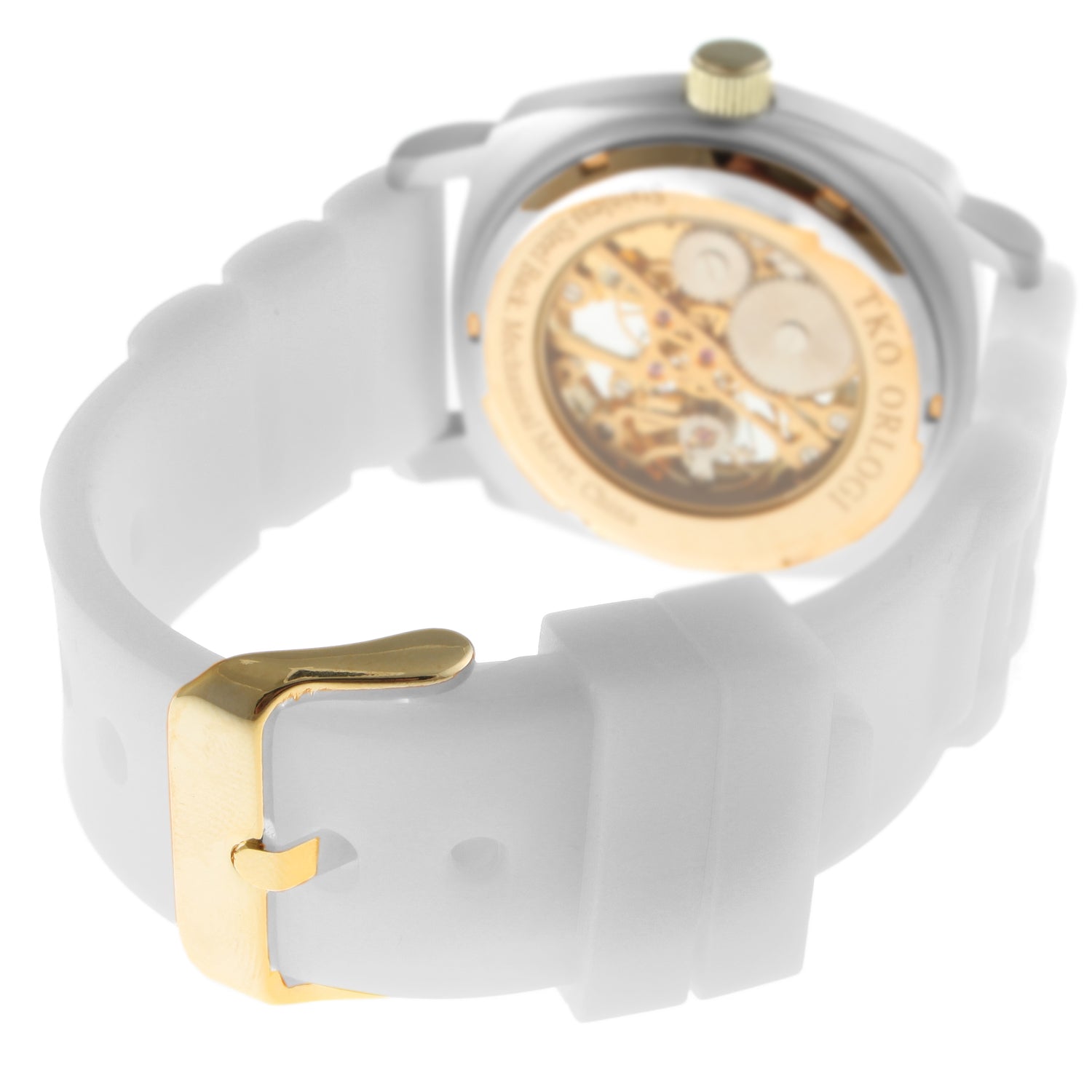 TKO 40mm Mechanical Skeleton Watch- White