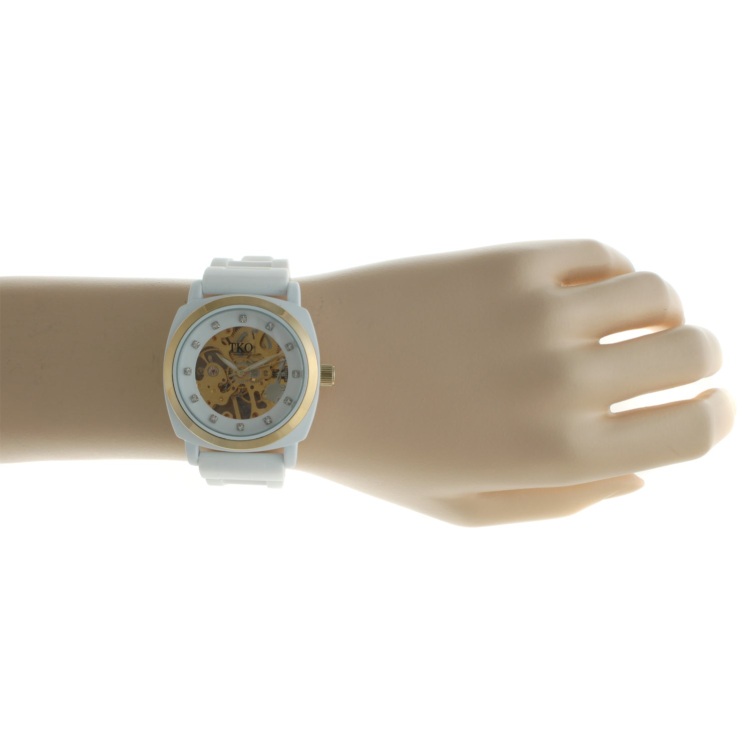 TKO 40mm Mechanical Skeleton Watch- White