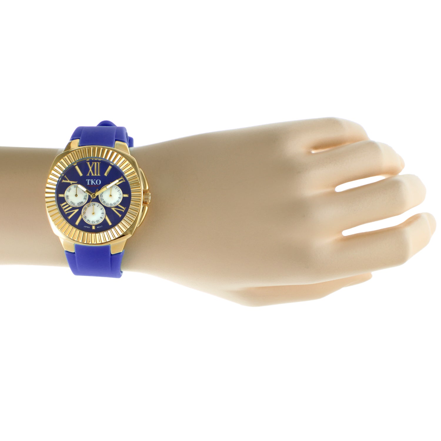 TKO Multi-Function Watch with Fluted Bezel - Blue