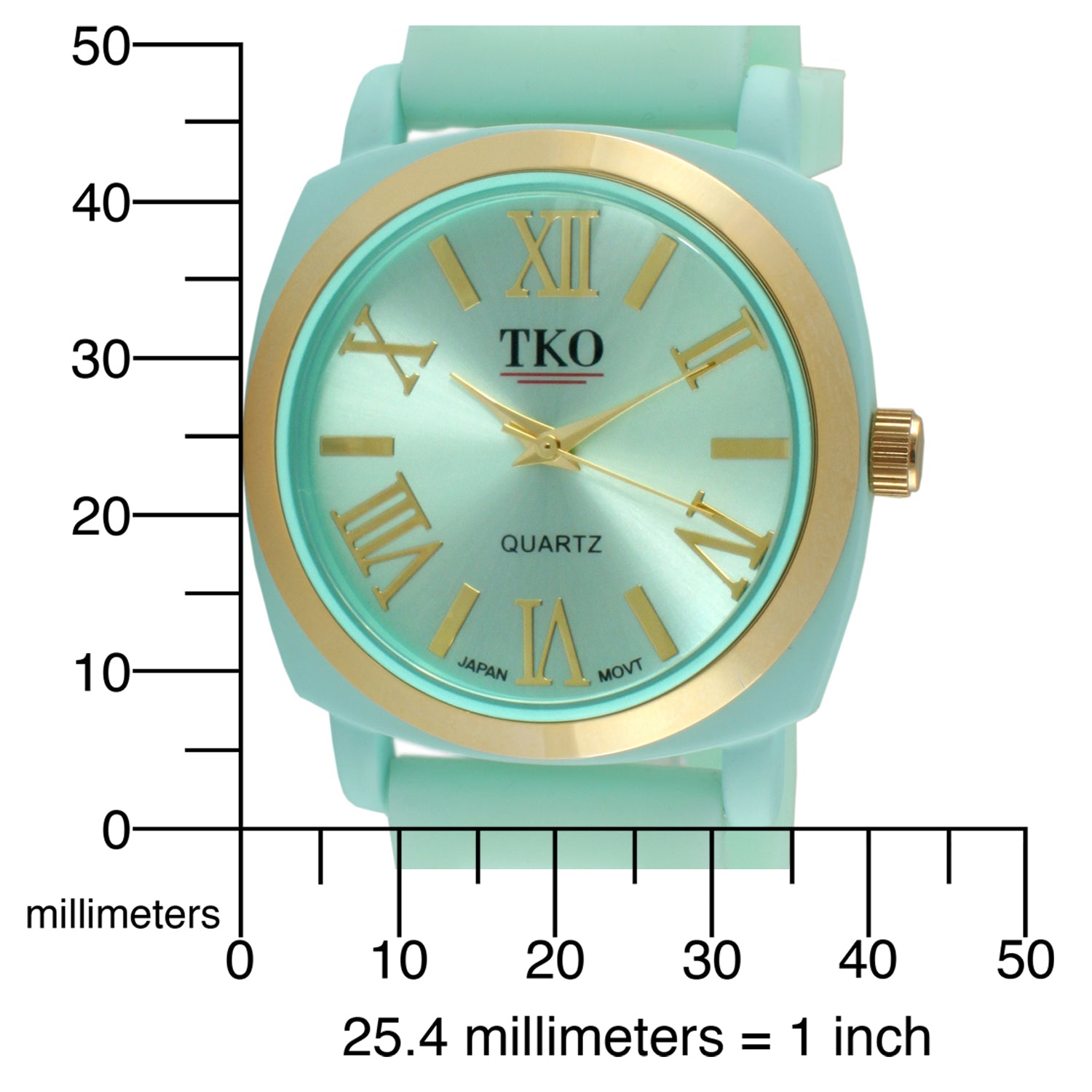TKO Milano Fall Silicone Rubber Watch- Mint