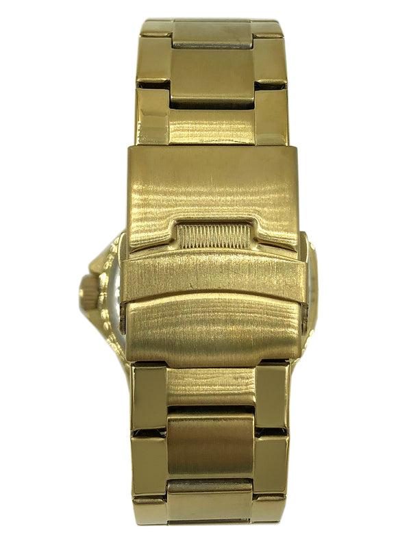 Men's 40mm Sport Watch with Rotating Bezel-Stainless Steel Gold Bracelet
