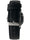 Men's 40mm Black Dial Silver Super Slim Case Leather Strap Watch