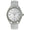 Women's White Watch 40mm Bold Crystal Bezel Leather Strap