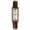 Women's 36x18mm Watch Glossy Brown Leather Strap