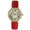 Women's 36mm Round Tank Red Leather Strap Watch