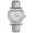 Women's 38mm Silver Crystal Heart Watch with Leather Strap
