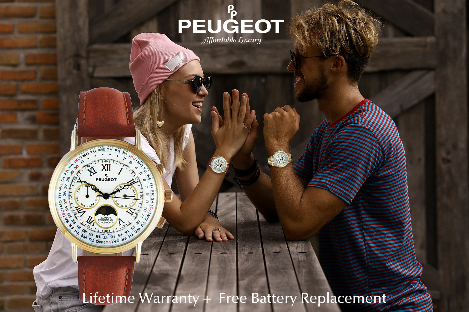 Vintage Multi-Function Moon Phase Watch with Perpetual Calendar