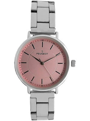 Women's Watch 30mm Pink Dial Sleek Stainless Steel Bracelet