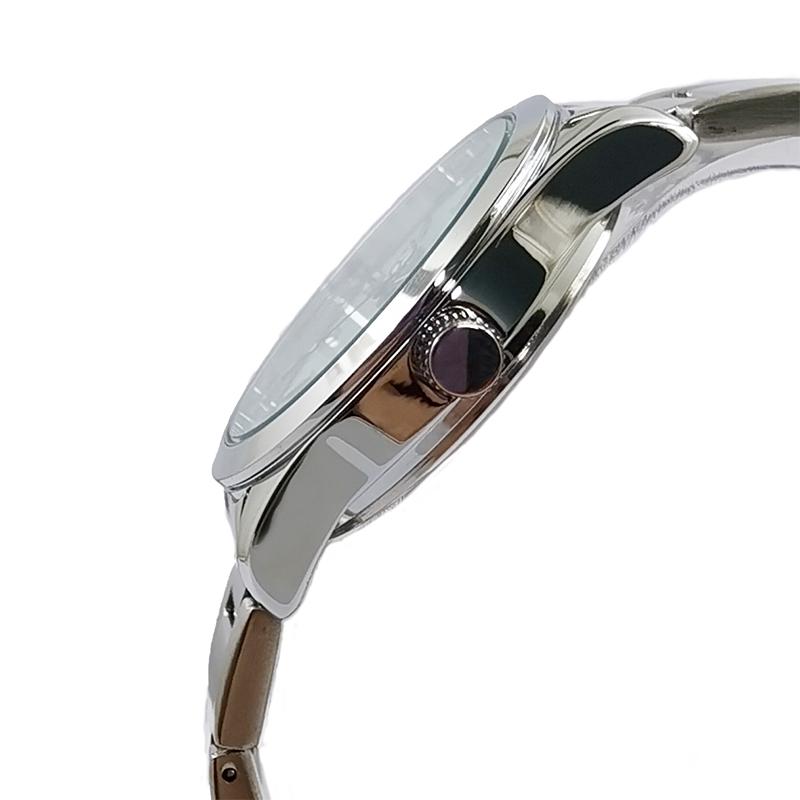 Women's 36mm Sport Watch with Black Dial and Stainless Steel Bracelet