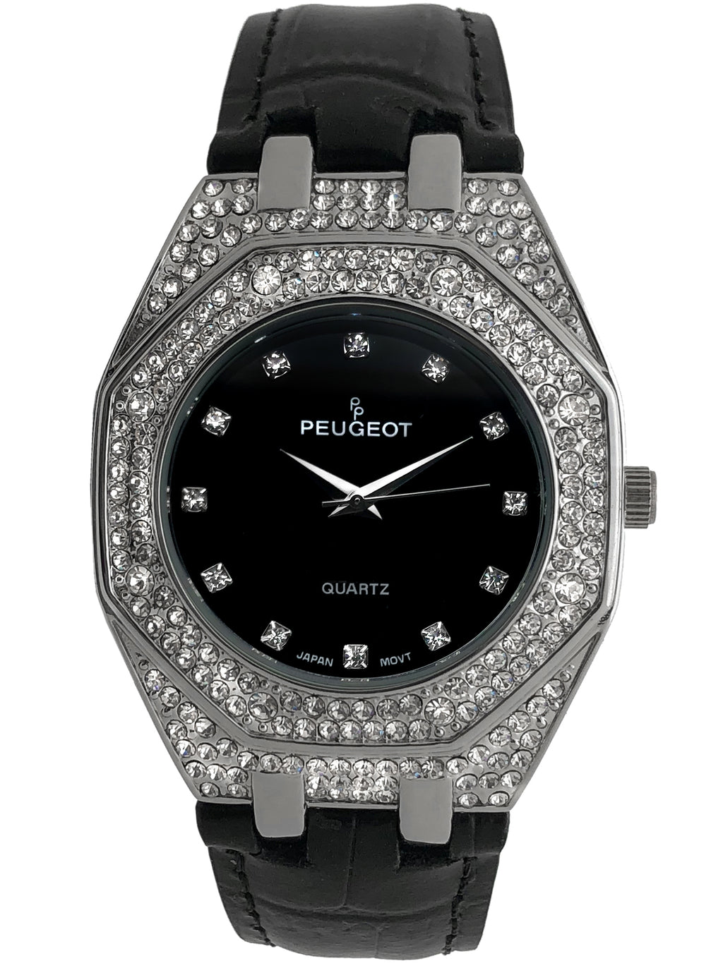 Peugeot Women Watch Crystal Studded Hex Shape Black Dial  display picture 2