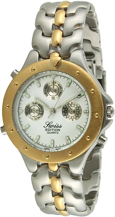 Swiss Edition Men's Two-Tone Multi-Function Bracelet Watch