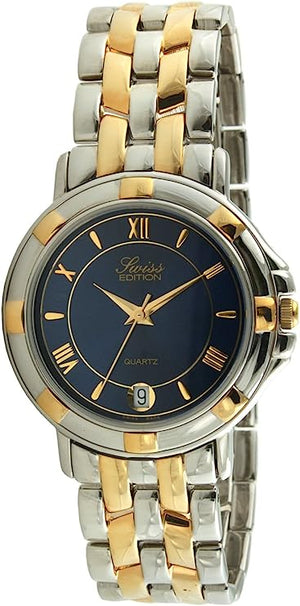 Swiss Edition Men's Luxury Two-Tone Bracelet Watch