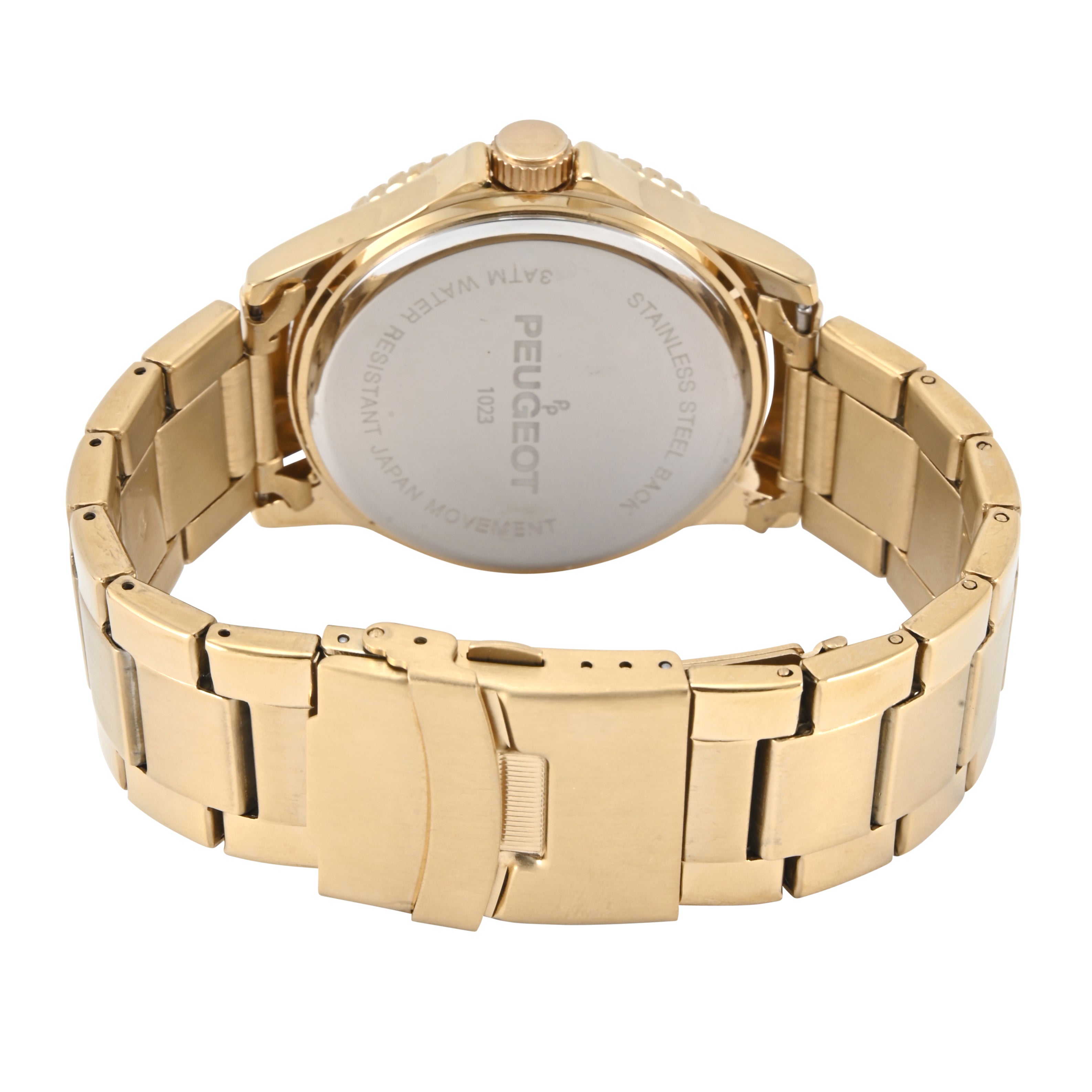 Men's 40mm Sport Watch with Rotating Bezel-Stainless Steel Gold Bracelet