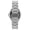 Womens 40mm Round Silver-Tone Crystal Accented Bracelet Watch
