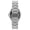 Womens 40mm Round Silver-Tone Crystal Accented Bracelet Watch