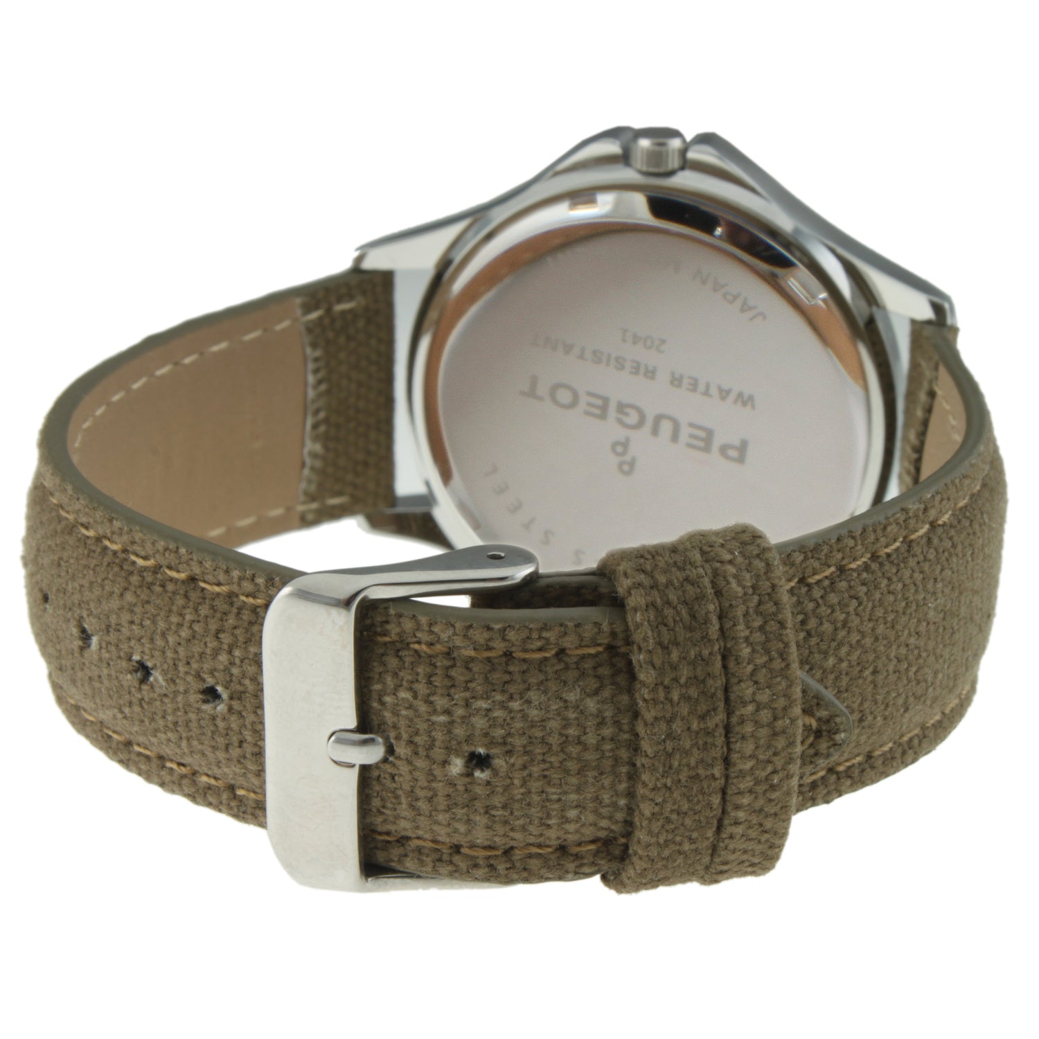 Men 40mm Military Dial Calendar Canvas Strap Watch